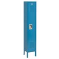 Global Industrial Single Tier Locker, 12x18x60 1 Door, Unassembled, Blue 254113BL